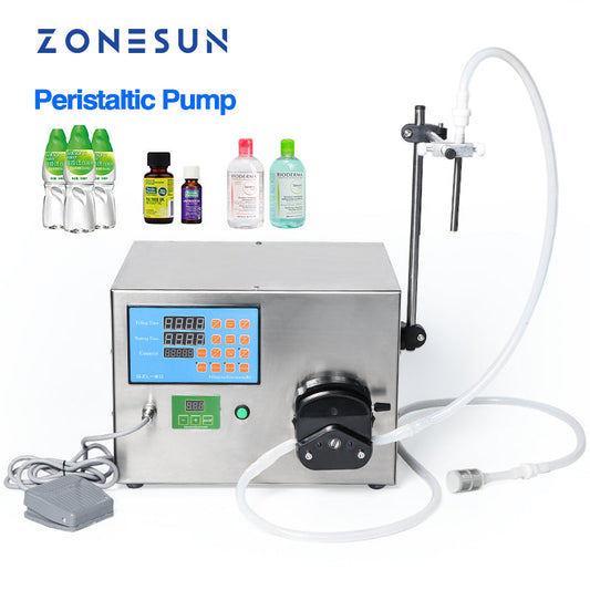 ZONESUN ZS-YT80 3-2500ml Riempitrice di liquidi con pompa peristaltica semiautomatica