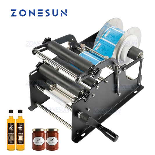 ZONESUN ZS-50P Etichettatrice manuale per bottiglie rotonde piccole