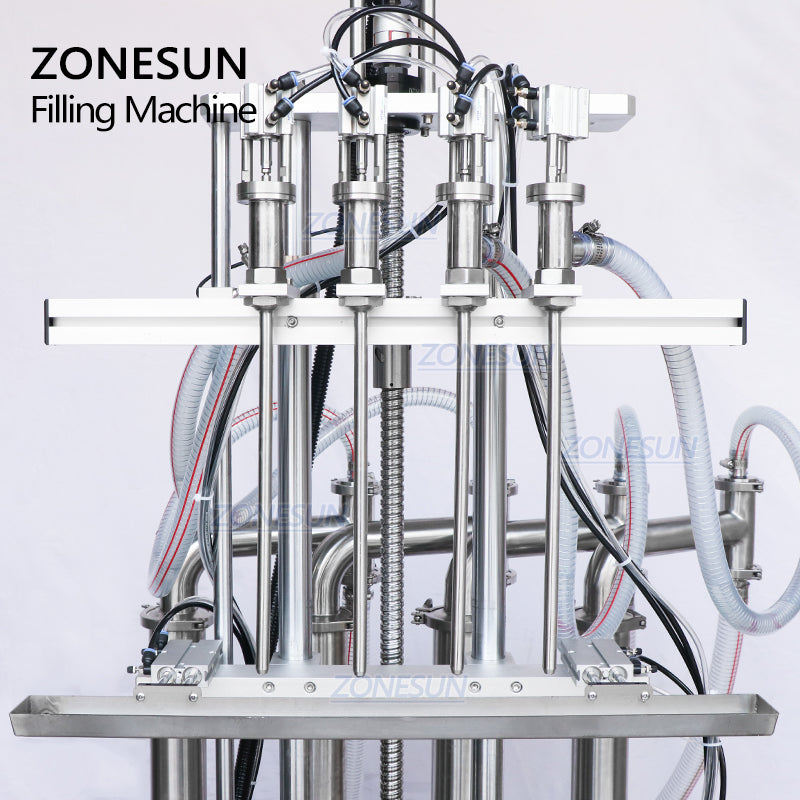 ZONESUN ZS-YT4T-4D 2/4/6 Diving Nozzles Liquid Filling Machine Water Filler