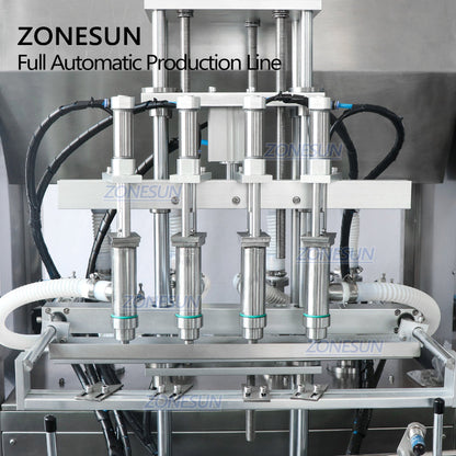 ZONESUN F-style Paste Liquid Filling and Capping Machine With Cap Feeder