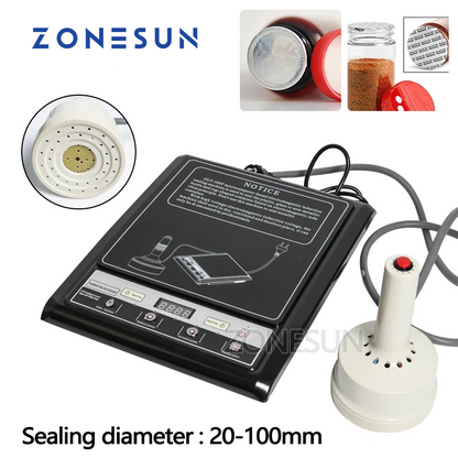 ZONESUN GLF-500F 20-100mm Microcomputer Electromagnetic Induction Sealing Machine