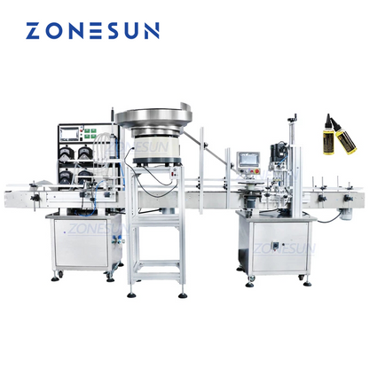 ZONESUN 4 Heads Liquid Filling And Capping Machine With Cap Feeder