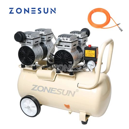 ZONESUN Potente compressore d'aria muto senza olio a pistone in rame puro