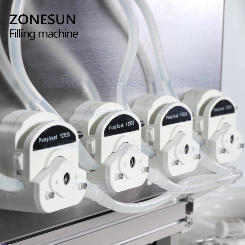 ZONESUN ZS-DTPP4F Desktop 4 Nozzles Automatic Peristaltic Pump Liquid Filling Machine