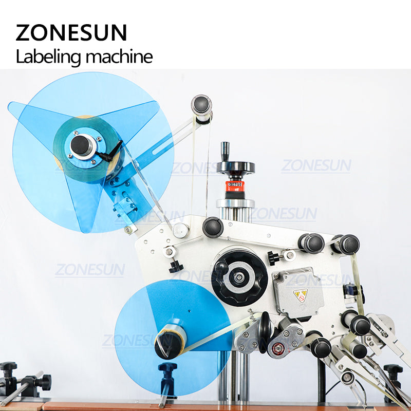 ZONESUN ZS-TB113B Automatic Double Sides Flat Bottle Surface Top and Bottom Labeling Machine