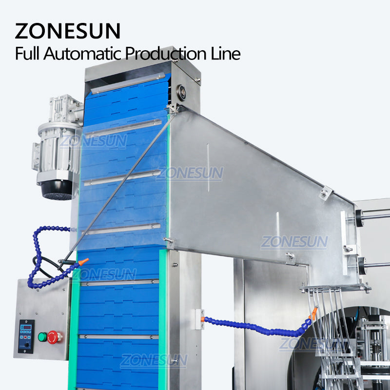 ZONESUN F-style Paste Liquid Filling and Capping Machine With Cap Feeder