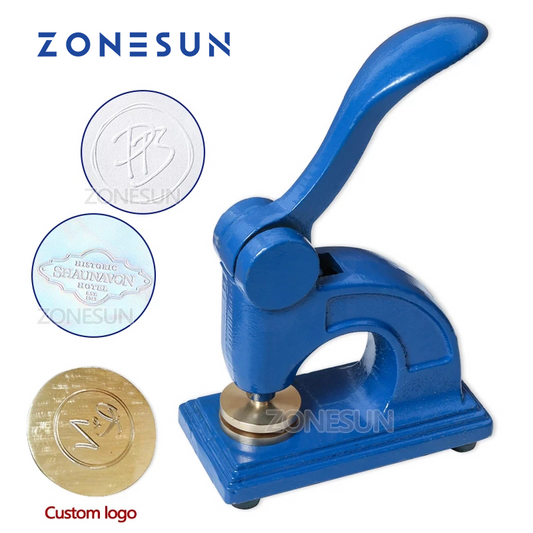 ZONESUN HF1 Design Personalizza Logo Timbro in rilievo Guarnizione in acciaio inossidabile