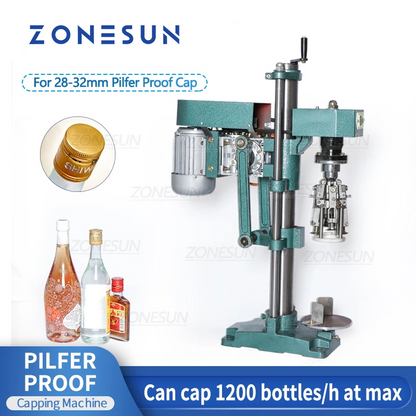 ZONESUN 28-32mm Semi-automatic Pilfer Proof Capping Machine