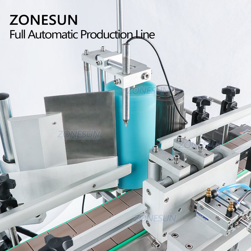 ZONESUN Tabletop 4 Nozzles Peristaltic Pump Filling Capping Labeling  Production Line