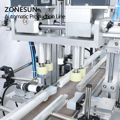 ZONESUN ZS-FAL180S Tabletop 4 Diving Heads Liquid Filling Capping Sealing Production Line