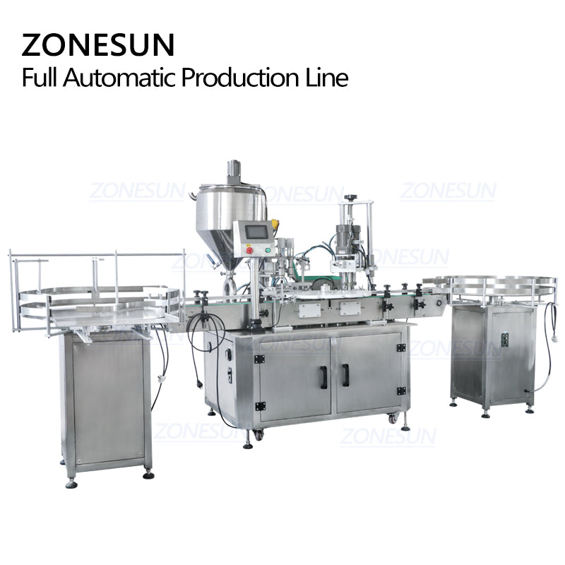 ZONESUN Small Vial Bottle Liquid Filling And Capping  Production Line