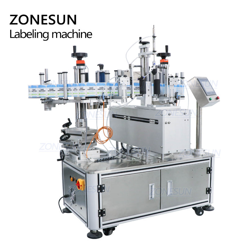 ZONESUN XL-T806 Semi Automatic Double-side Square Bottle Labeling Machine With Date Coder