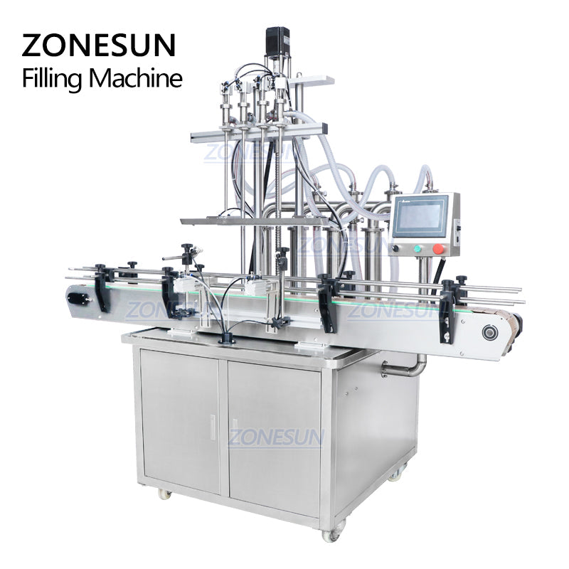 ZONESUN ZS-YT4T-4D 2/4/6 Diving Nozzles Liquid Filling Machine Water Filler