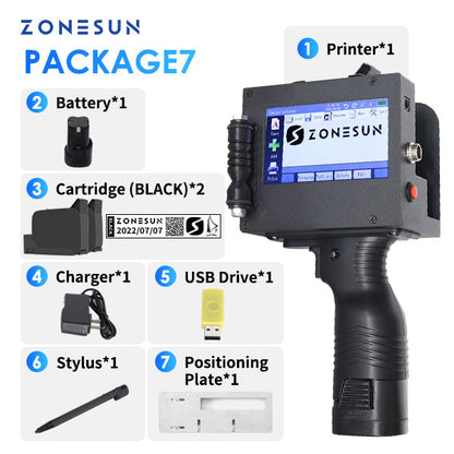 Impresora de inyección de tinta multilingüe portátil ZONESUN ZS-HIP508 