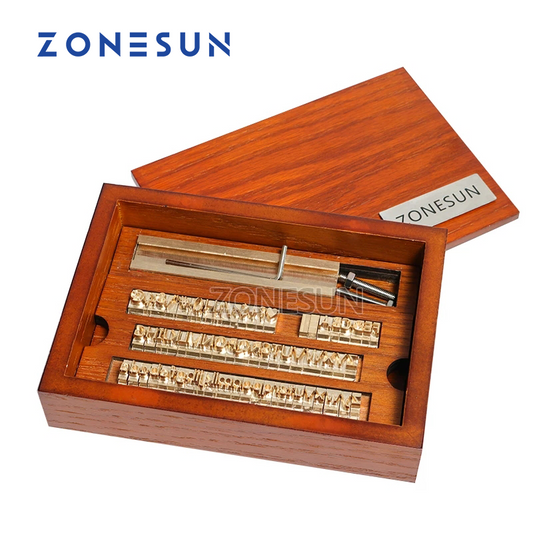 ZONESUN Alfabeto con lettere personalizzate in ottone altezza 6 mm