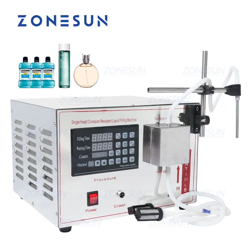 ZONESUN GZ-YG1 1-5000ml Automatic Magnetic Pump Liquid Filling Machine