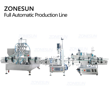 ZONESUN ZS-FAL180C64 Heads Paste Filling Capping And Labeling Machine