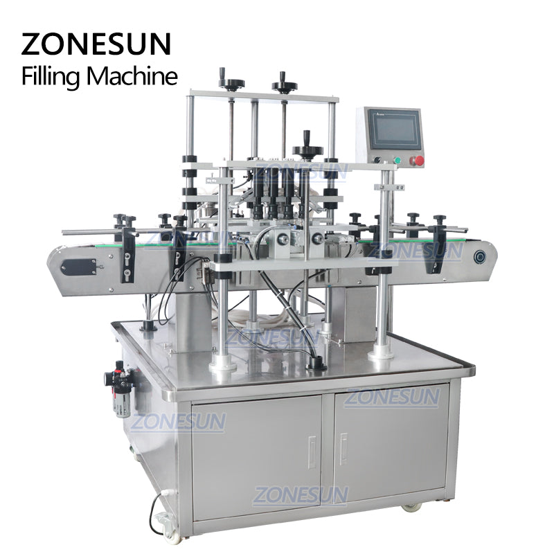 ZONESUN ZS-YTZL4A 4 Heads Vacuum Liquid Filling Machine Enolmatic Bottle Filler