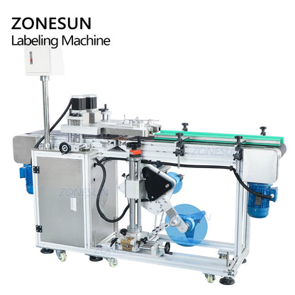 ZONESUN ZS-TB125 Automatic Flat Surface Bottle Bottom Labeling Machine