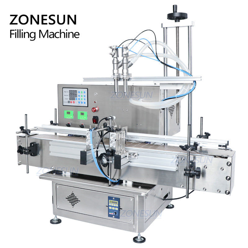 ZONESUN ZS-DTDP20-2 Desktop 2 Heads Diaphragm Pump Liquid Filling Machine