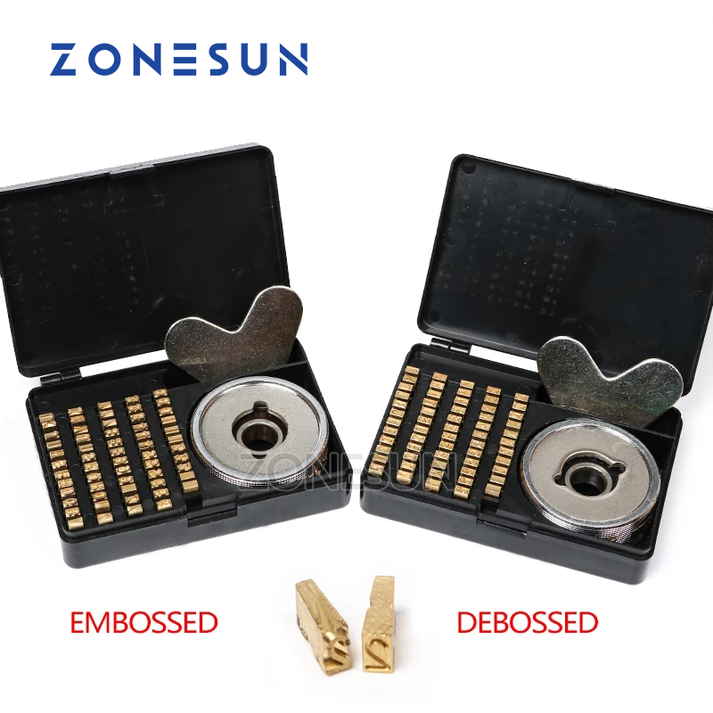 ZONESUN-máquina de prensado en caliente, conjunto de alfabeto de estampado en caliente para FR900 FR770