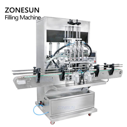 ZONESUN ZS-SV4GB 4 Nozzles Pneumatic Diaphragm Pump Paste Filling Machine