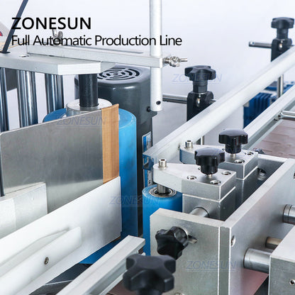 ZONESUN Custom Liquid Filling Capping And Round Labeling Machine With Vibratory Cap Feeder automatic machine line