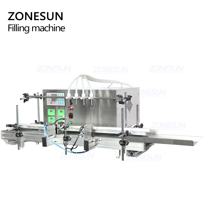 ZONESUN ZS-DTPP4F Desktop 4 Nozzles Automatic Peristaltic Pump Liquid Filling Machine