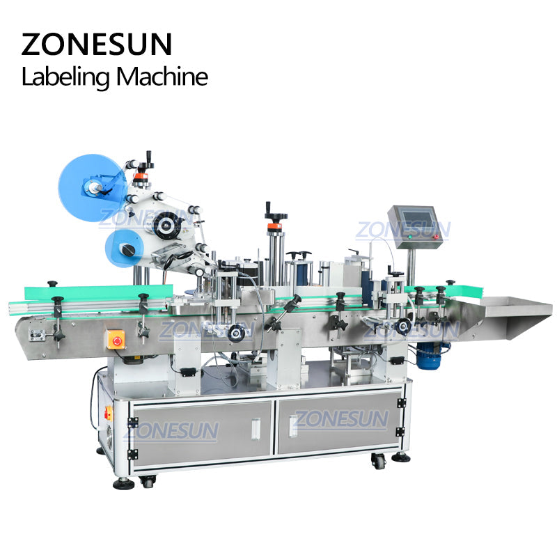 ZONESUN ZS-TB822D Automatic Double Sides Positioning Round Bottle Labeling Machine