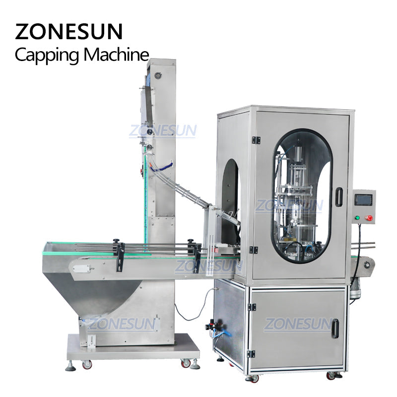 ZONESUN ZS-XG441F Automatic F-style Capping Machine With Cap Feeder