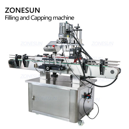 ZONESUN Fully Automatic 4 Nozzles Paste Filling Machine And Capping Machine