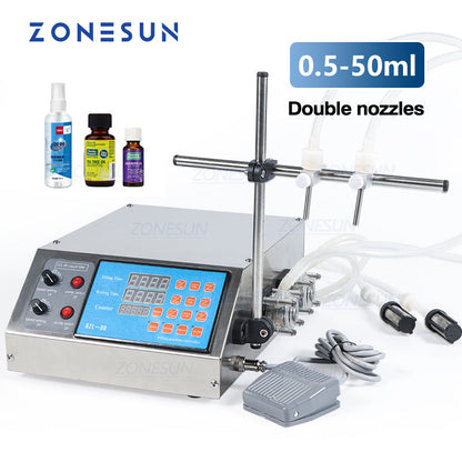 ZONESUN 2 Nozzles Peristaltic Pump Liquid Filling Machine