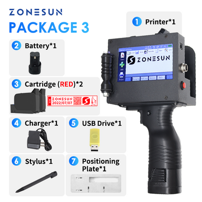 Impresora de inyección de tinta multilingüe portátil ZONESUN ZS-HIP508 