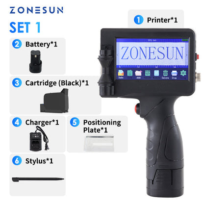 Máquina codificadora de impresora de inyección de tinta portátil ZONESUN ZS-HIP127