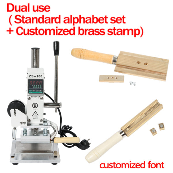 ZONESUN ZS-100A 5x10cm Custom Logo Hot Foil Stamping Machine