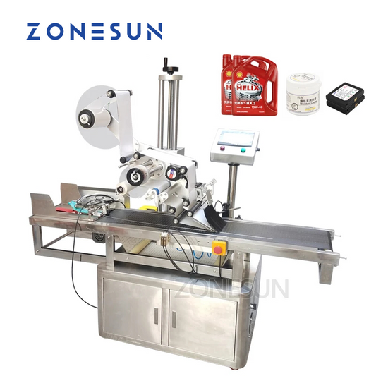 ZONESUN Etichettatrice automatica per bottiglie quadrate piatte ad alta velocità