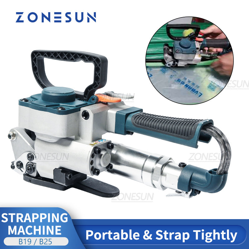 ZONESUN B19 19mm 25mm Pneumatic Friction Welding Strapping Machine