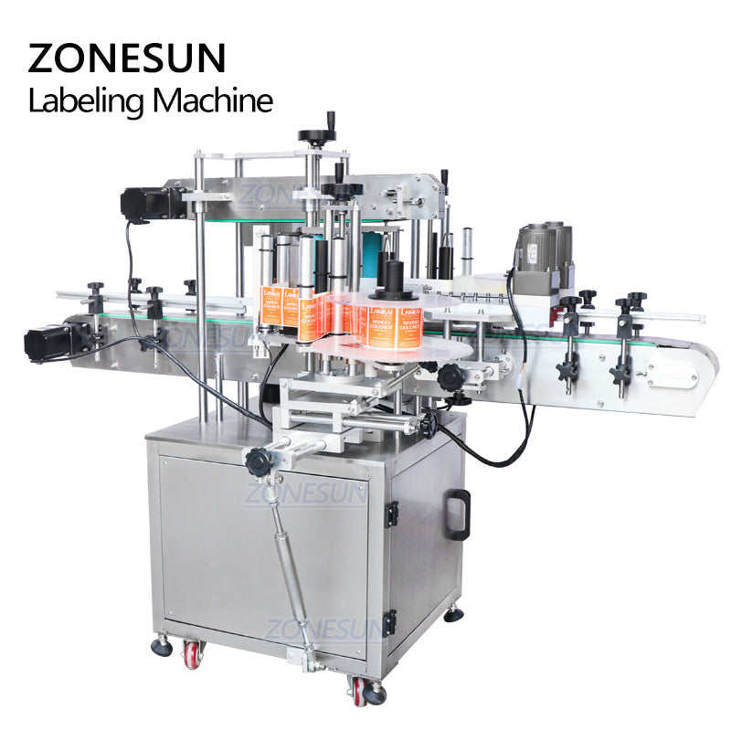 ZONESUN ZS-TB300V Custom Automatic Double Side Square Bottle Labeling Machine