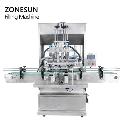 ZONESUN ZS-SV4GB 4 Nozzles Pneumatic Diaphragm Pump Paste Filling Machine