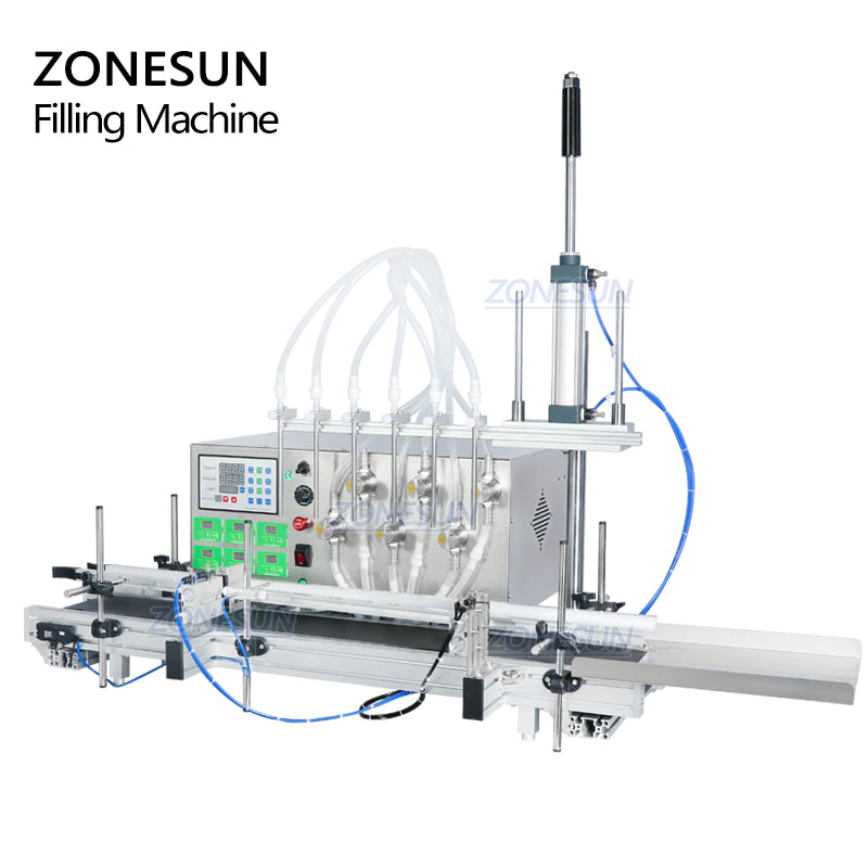 ZONESUN ZS-DTMP6 Automatic 6 Diving Nozzles Magnetic Pump Liquid Filling Machine