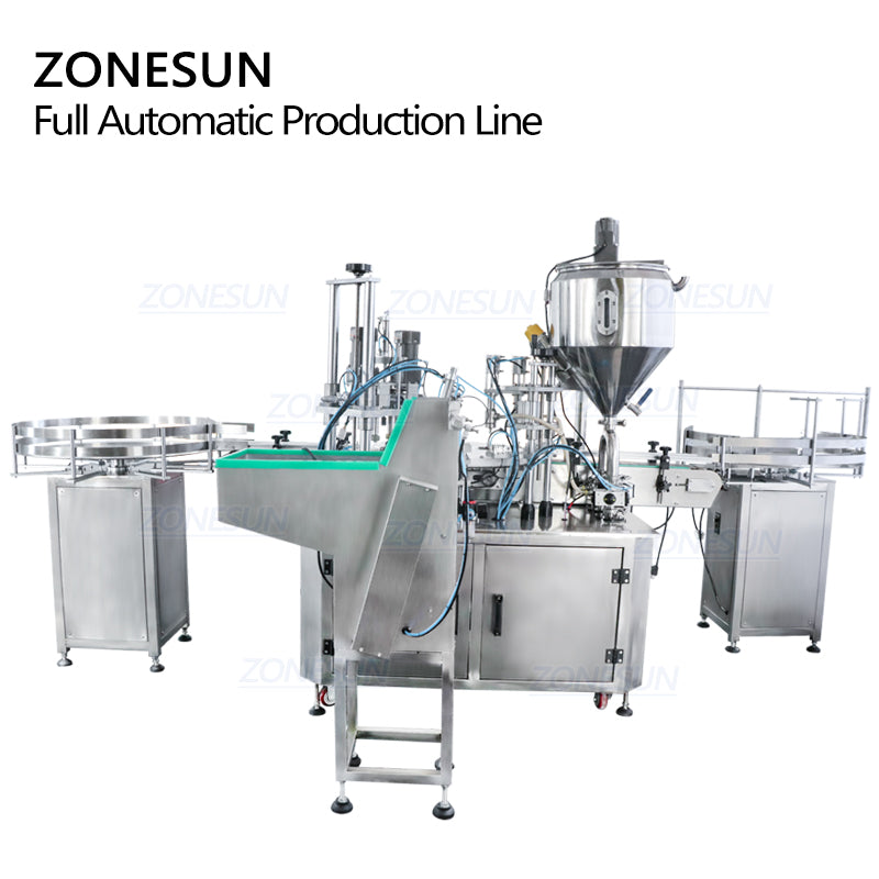 ZONESUN Small Vial Bottle Liquid Filling And Capping  Production Line