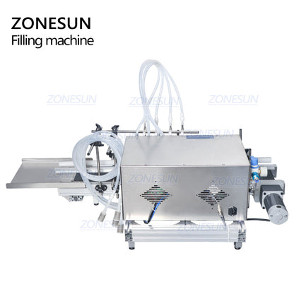 ZONESUN 4 Nozzles Automatic Magnetic Pump Liquid Filling Machine