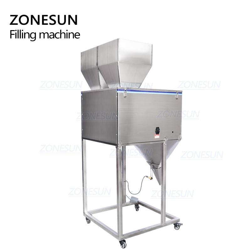 ZONESUN DL-5000D Semi Automatic 2 Heads Powder Weighing Filling Machine