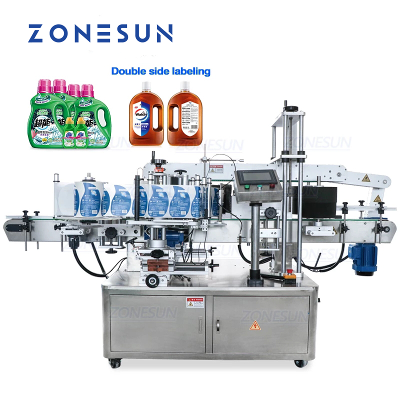 ZONESUN Automatic Double-sided Square Bottle Labeling Machine