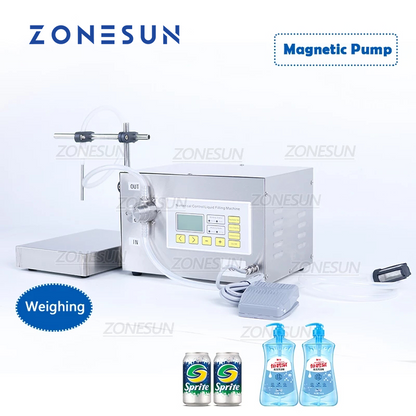 ZONESUN ZS-MP251W Macchina per il riempimento e la pesatura di liquidi con pompa magnetica da 50-3500 ml