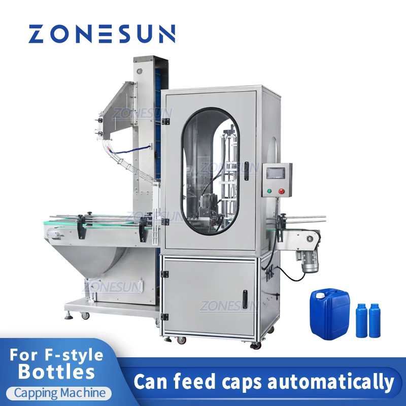 ZONESUN ZS-XG441F Automatic F-style Capping Machine With Cap Feeder