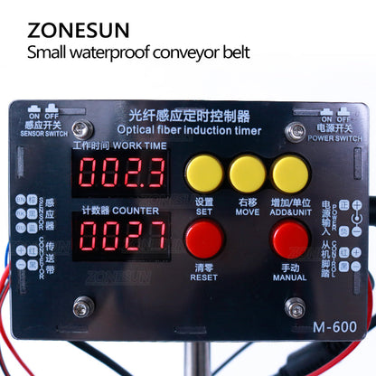 ZONESUN Small Digital Control Automatic Liquid Waterproof Conveyor Belt For Production