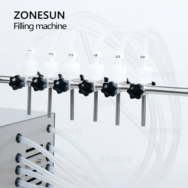 ZONESUN ZS-DPYT6P Semi Automatic 6 Nozzles Diaphragm Pump Liquid Filling Machine