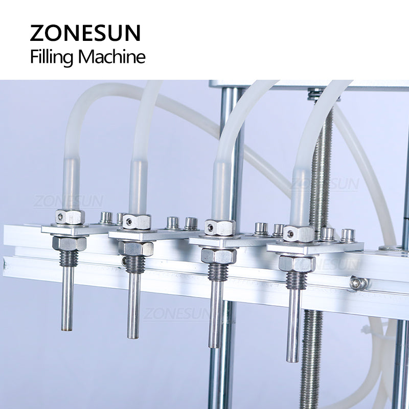 ZONESUN ZS-DTMP4C Desktop 4 Nozzles Magentic Pump Liquid Filling Machine