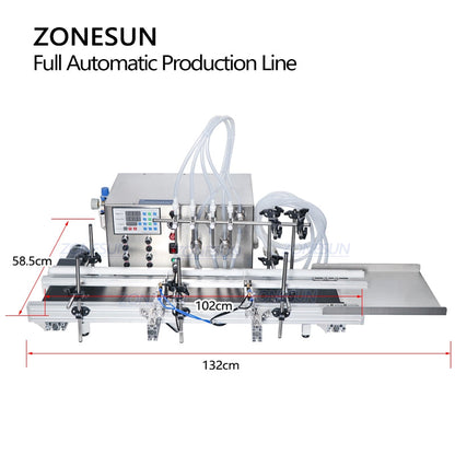 ZONESUN ZS-FAL180D Tabletop Liquid Filling Capping Double Sides Labeling Machine